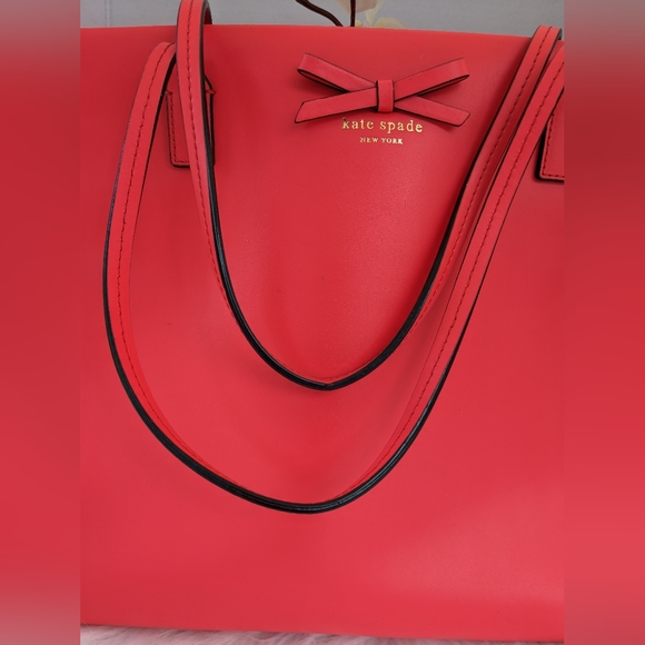 KATE SPADE GORGEOUS CORAL LARGE TOTE BAG EUC, Beautiful color! - Picture 10 of 15